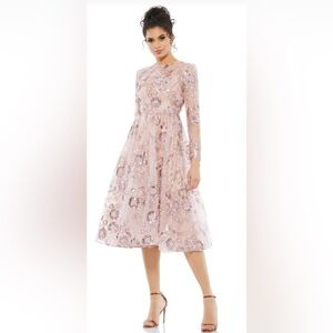 NWT Mac Duggal Floral Embellished A-Line Pink  Dress 2